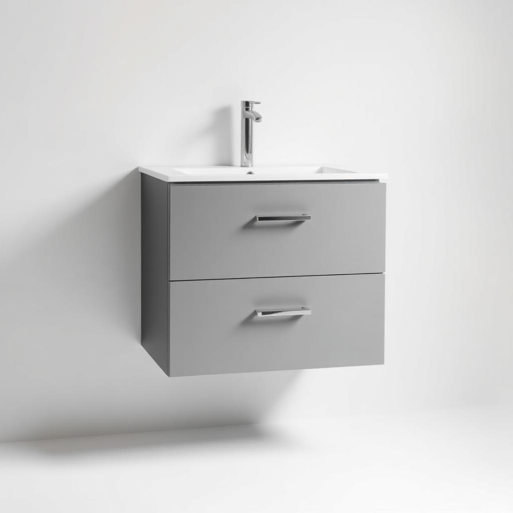 Matt Grey Vanity Unit 600
