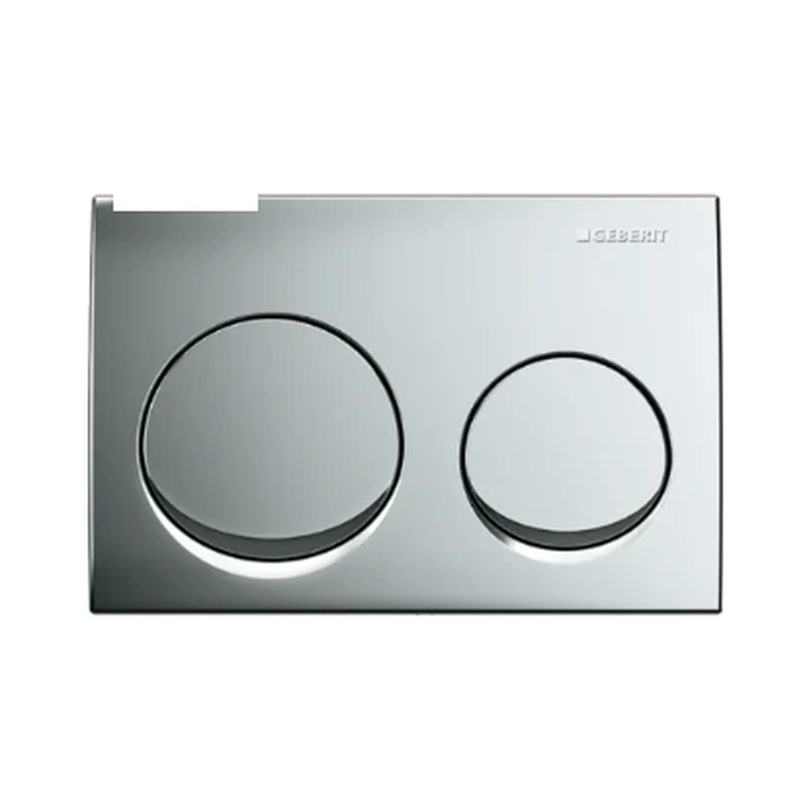 Alpha Round Dual Flush Plate — Bright Chrome