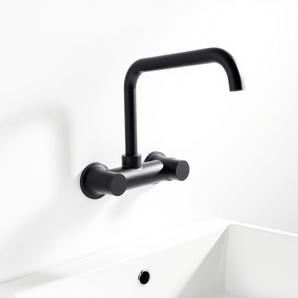 Aria Tall Basin Mixer — Matt Black
