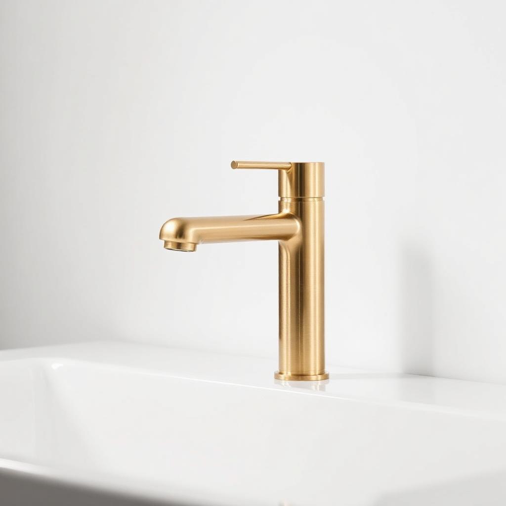 Linea Brushed Brass Basin Mixer
